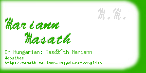 mariann masath business card